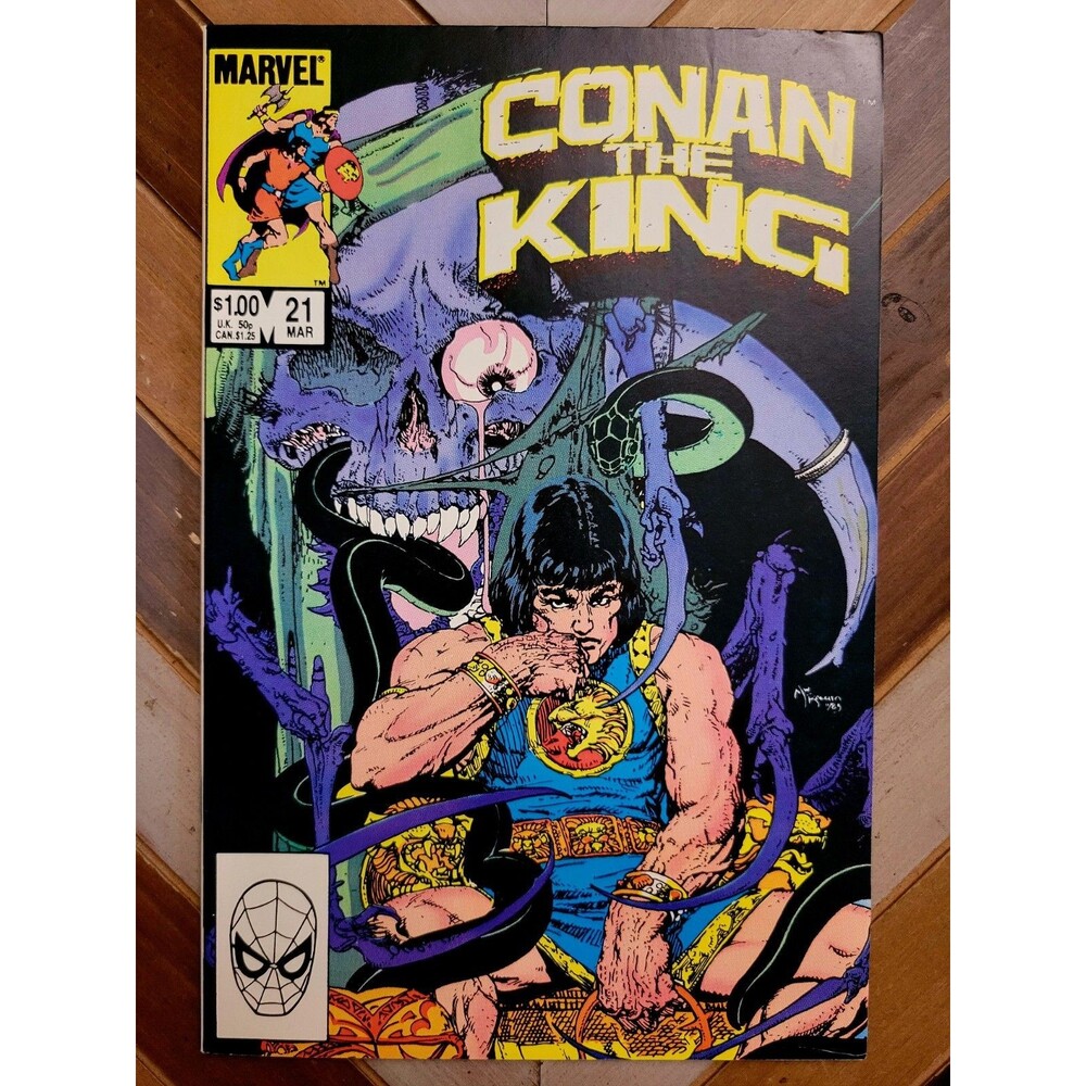 Conan The King #21 (Marvel 1984) "Shadows" Kaluta Cover Marc Silvestri Art (7.0)